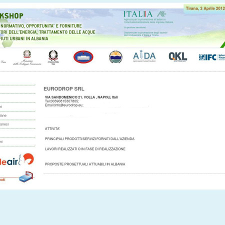 Workshop 2012 - Tirana 3 aprile 2012